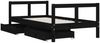 vidaXL Kinderbett mit Schubladen Schwarz 80x160 cm Massivholz Kiefer 834416 Bild 4