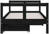 vidaXL Kinderbett mit Schubladen Schwarz 80x160 cm Massivholz Kiefer 834416 Bild 5