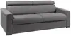 Vente-unique - Schlafsofa 4-Sitzer - Liegefläche mit Lattenrost: 160 cm - Matratzenhöhe: 18 cm - Stoff - Grau - VIZIR Bild 5