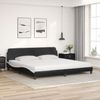vidaXL Bett mit Matratze "Dover" Schwarz und Weiß 200x200 cm Kunstleder 3208482 Bild 3