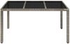 vidaXL Gartentisch mit Glasplatte Grau 150x90x75 cm Poly Rattan 319900 Bild 3