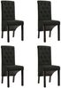 Esszimmerstühle VEDA 4er Set Schwarz Stoff | Polsterstühle Küchenstuhl Wohnzimmerstühle Essstühle bequem Bild 2