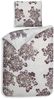 Heckett & Lane Mako-Satin Bettwäsche 135x200 Adel off-white Blütendolden beere Bild 2