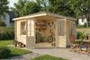 Alpholz 5-Eck Gartenhaus Monica Royal Gartenhaus aus Holz Holzhaus mit 28 mm Wandstärke Blockbohlenhaus mit Montagematerial Bild 2