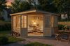 Alpholz 5-Eck Gartenhaus Monica Royal Gartenhaus aus Holz Holzhaus mit 28 mm Wandstärke Blockbohlenhaus mit Montagematerial Bild 3