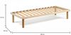 Dmora Doppelbettgestell Albero, orthopädisches Untergestell mit Holzlatten, 100 % Made in Italy, 120 x 190 x 31 cm Bild 3