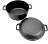 Gusseisenkuss® 2-in-1 Gusstopf mit Pfanne/Deckel Ø 20 cm 2,5 Liter Gusseisen Bild 5