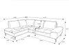 Vente-unique - ARCHIBALD Sofa Stoff Grün - B 206 cm x H 82 cm x L 271 cm Bild 5