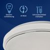KHG LED-Deckenleuchte, mit Fernbedienung, dimmbar, aus Metall/Kunststoff, Farbtemperatur 3.000-5.000 K, 1.600 lm Lichtleistung, 24 W Gesamtleistung, ideal für Wohn-, Schlaf-, Esszimmer und Büro Bild 4