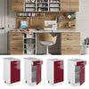 Unterschrank R-Line Bordeaux Hochglanz 40 cm mit Schublade, ohne Arbeitsplatte Vicco Bild 2