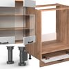 Eckküche Fame-Line Weiß Landhaus/Goldkraft Eiche 347 x 257 cm ohne Arbeitsplatte Vicco Bild 3