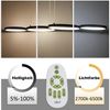 ZMH Pendellampe LED Pendellampe Dimmbar mit Fernbedienung Esstischlampe Esstisch Schwarz Hängelampe Ring 54W Höhenverstellbar Pendelleuchte für Wohnzimmer Schlafzimmer Arbeitszimmer Büro Esszimmer Bild 3