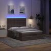 vidaXL Ottoman-Bett mit Matratze & LEDs Dunkelbraun 140x190 cm Stoff 3314172 Bild 3