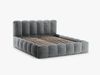 Micadoni Stauraumbett mit Kopfteil Lupine Chenille Loris Platinum 140x200 Bild 2