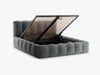 Micadoni Stauraumbett mit Kopfteil Lupine Chenille Loris Platinum 140x200 Bild 3