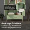 skølm 'Atria' Kleiderschrank mit Schublade, Metall, 170x45x80 cm, grün, Garderobe mit 4 Fächern und 2 Kleiderstangen Bild 5