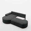 Ecksofa Schlafsofa Sofa VENEDIG Stoff Arena Schwarz Ottomane Links Bild 4