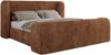 Polsterbett mit Lattenrost, Doppelbett für Schlafzimmer, Gepolstertes Kopfteil - EMORA CLASSIC DUO - 140 x 200 cm - Orange Cord Bild 5
