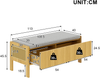 Merax Schuhbank, Aufbewahrungsbank, Sitzschrank, Seitenteile mit Rattan-Geflecht, 2 Schubladen, Farbe: Natur, Maße: 113 × 45,5 × 40 cm Bild 4