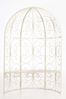 Halbpavillon mit Sitzbank BOSTON - Metall Antik-creme 120x58x178 cm | Gartenbank Mit Lehne Rankhilfe Etallbank Mit Überdach Bild 2