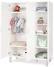 Pinolino Kinderkleiderschrank weiß 3 Türen 6 verstellbare Einlegeböden 120 x 56 x 181 cm Bild 3