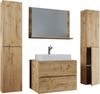 VCM Badmöbel Waschtisch Lendas 915215 Honig-Eiche H. 150 x B. 80 x T. 51 cm Bild 2