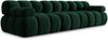 Micadoni Modulares Sofa Bellis 3-Sitzer Samt Bluvel Flaschengrün Bild 2