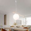 Pendelleuchte, Kugelform, Metall, Glas, H 180 cm Bild 3