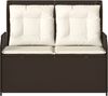vidaXL Gartenbank Verstellbar mit Kissen Braun Poly Rattan 368956 Bild 4