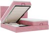 vidaXL Ottoman-Bett mit Matratzen & LEDs Rosa 180x200 cm Samt 3314608 Bild 2