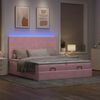 vidaXL Ottoman-Bett mit Matratzen & LEDs Rosa 180x200 cm Samt 3314608 Bild 3