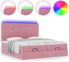 vidaXL Ottoman-Bett mit Matratzen & LEDs Rosa 180x200 cm Samt 3314608 Bild 5