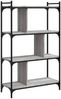 vidaXL Bücherregal 4 Böden Grau Sonoma 76x32x123 cm Holzwerkstoff 833938 Bild 2