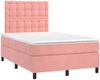 vidaXL Boxspringbett mit Matratze Rosa 120x190 cm Samt 3270024 Bild 2
