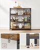 Vasagle Regal mit 3 Ebenen, Bücherregal, Standregal mit 9 Fächern, für Wohnzimmer, Schlafzimmer, Arbeitszimmer, Küche, 30 x 100 x 103,1 cm, vintagebraun-schwarz LLS112B01 Bild 5