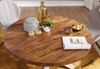 Design Esszimmertisch BOHA rund Ø 120x75 cm Sheesham Massiv-Holz, Landhaus Esstisch 4 Personen, Küchentisch Tisch für Esszimmer braun Bild 5