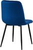 4er Set Stühle LENZ Samt - 88x45x53cm, blau, Metall Gestell Stühle Esszimmerstühle Stuhl Esszimmer Esstisch Stühle Küchenstuhl Bild 5