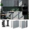 Spülenunterschrank Fame-Line Hellblau-grau 80 cm ohne Arbeitsplatte Vicco Bild 2