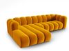 Micadoni Modulares Ecksofa Lupine 4-Sitzer Links Samtstoff Salvador Gelb Bild 3
