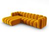 Micadoni Modulares Ecksofa Lupine 4-Sitzer Links Samtstoff Salvador Gelb Bild 2