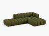 Micadoni Modulares Ecksofa offen Lupine 5-Sitzer Rechts Boucle Baloo Dunkel-Olivgrün Bild 2