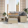 vidaXL Gartensofa-set mit Kissen 8 pcs Beige Poly Rattan 3364987 Bild 3