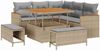 vidaXL Gartensofa-set mit Kissen 8 pcs Beige Poly Rattan 3364987 Bild 2