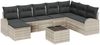 vidaXL Garten-Sofa-Set mit Kissen 9 pcs Hellgrau Poly Rattan 3346172 Bild 2