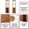 Mendler 'HWC-M84' Badschrank, hochwertiges B-Grade-Teak natur, 40 x 40 x 180 cm Bild 2