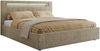 Polsterbett GOLD 5 CLASSIC 160 x 200 cm mit LED-Beleuchtung & Bettkasten, Doppelbett inkl. Lattenrost, Metall-Lift-System & Stauraum - Dunkelbeige Struktur Bild 5