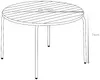 Vente-unique - MIRMANDE Garden dining set Metall Gelb - B 130 cm x H 74 cm x L 130 cm Bild 5