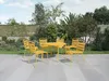 Vente-unique - MIRMANDE Garden dining set Metall Gelb - B 130 cm x H 74 cm x L 130 cm Bild 2