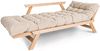 Marior HOME ''ALLEGRO'' Klappsofa, Buchenholz, Natürlich, Creme Bild 2