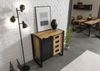 Kommode Mango 90x45x90 natur klar lackiert / Metall schwarz BLACKBURN #108 Bild 2